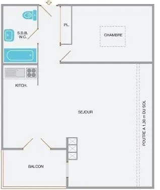 2 Pieces - 6 Couchages - Le Chinaillon - Ch240-3e Apartamento